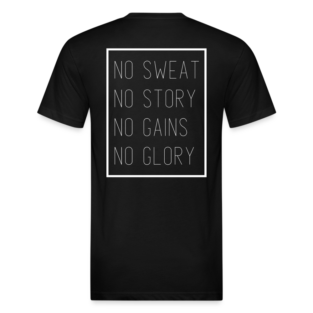 No Sweat - No Story. No Gains - No Glory Back - black