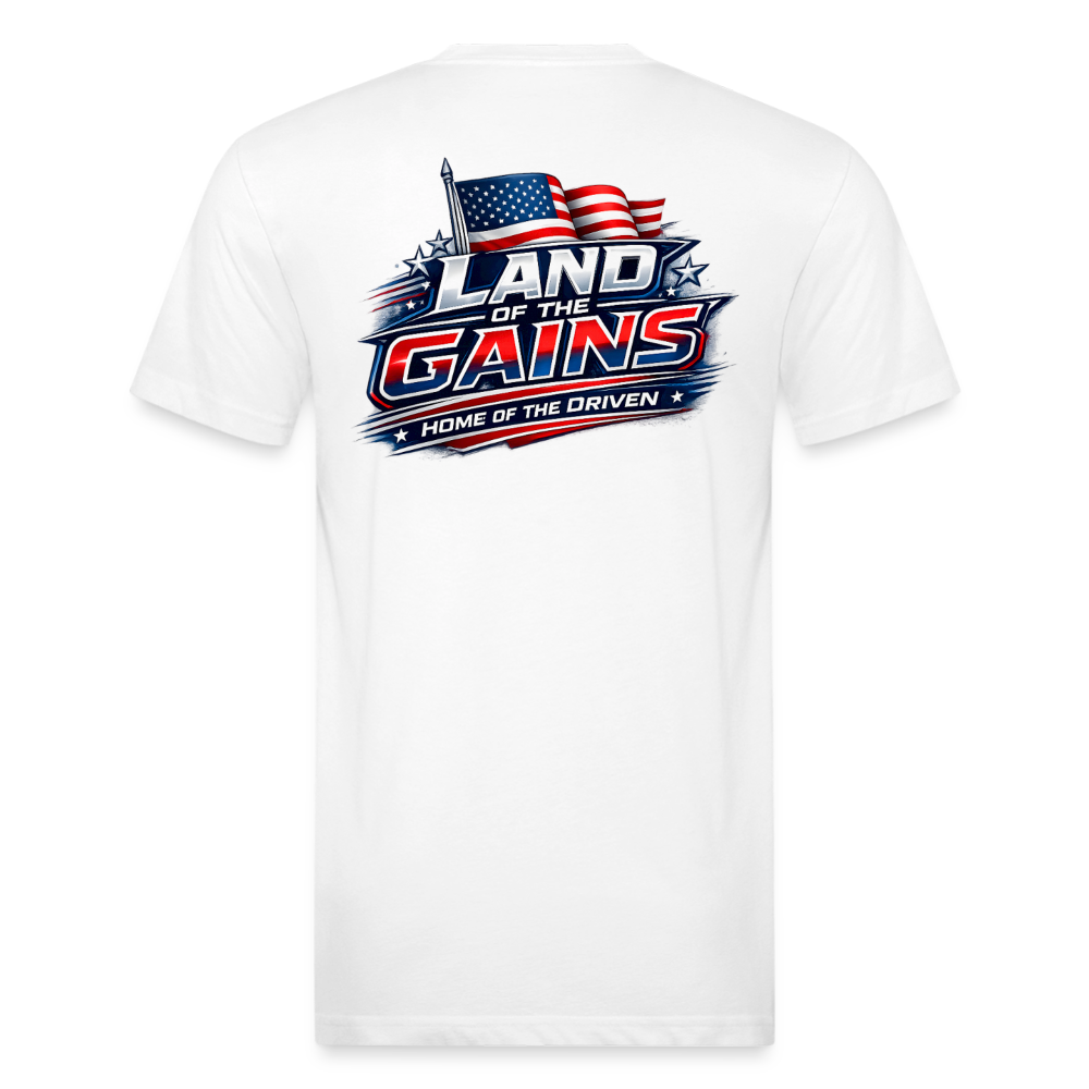 Land of the Gains, Home of the Driven - white