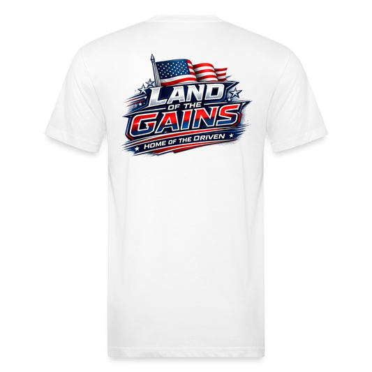 Land of the Gains, Home of the Driven - white