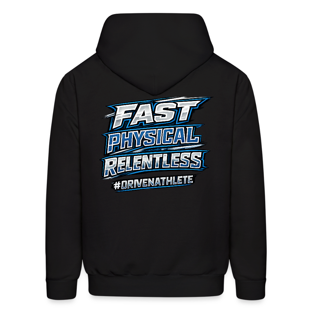 Charcoal Fast, Physical, Relentless Hoody - black