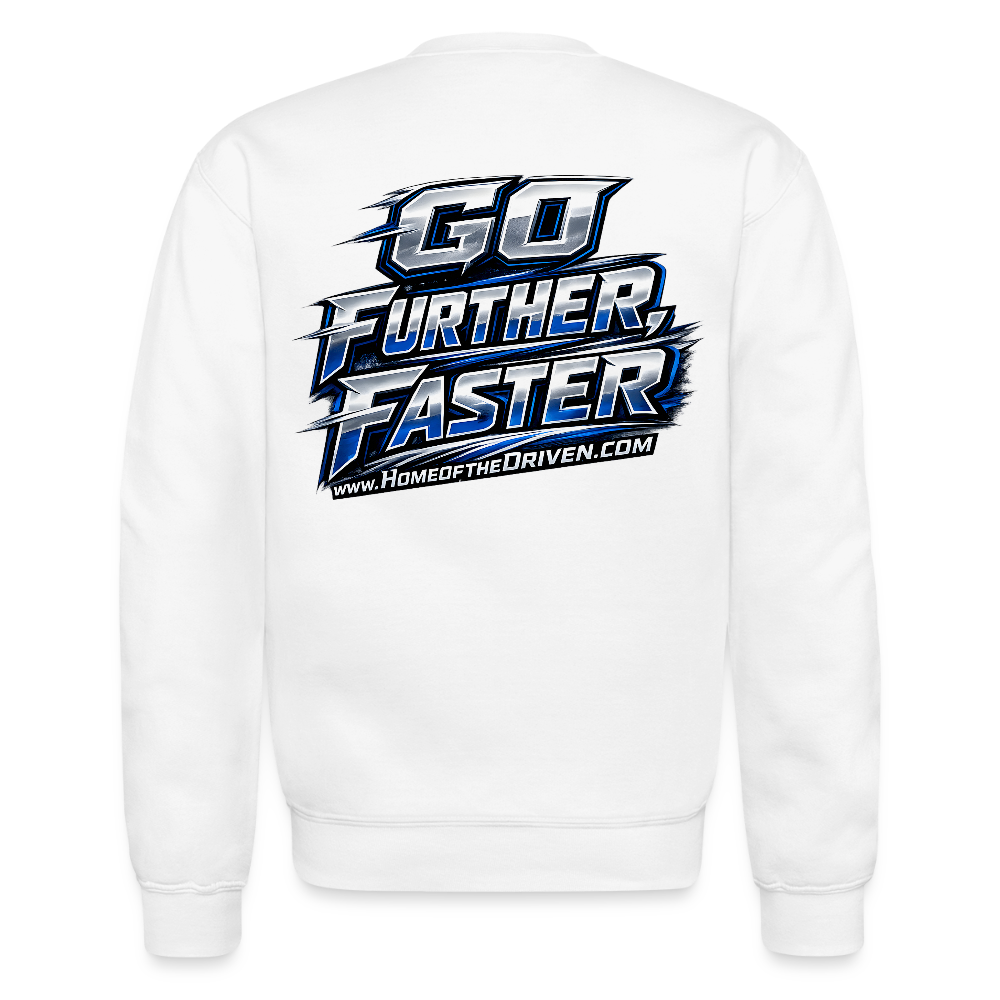 Go Further, Faster Crewneck Sweatshirt - white