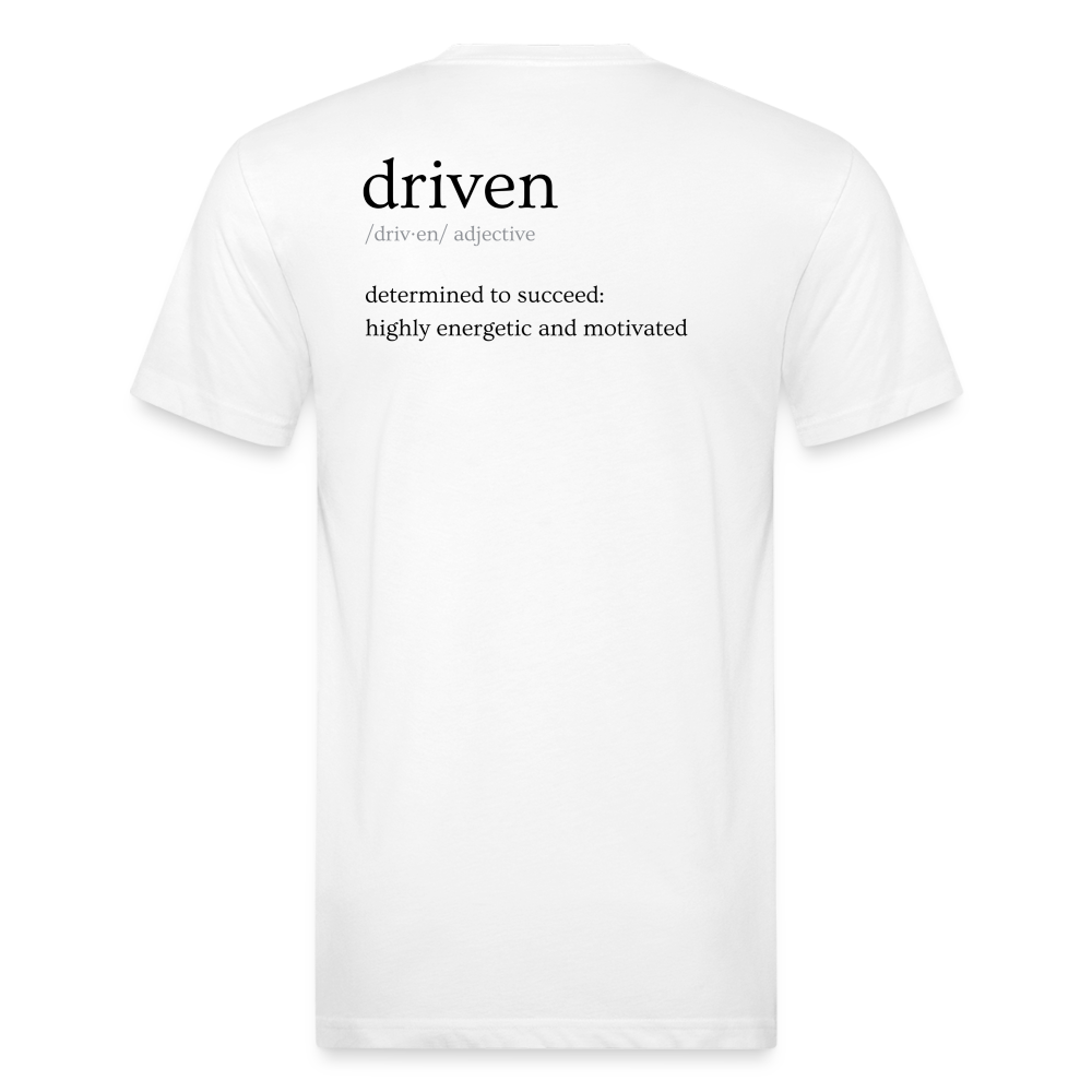 Driven: Adjective - white